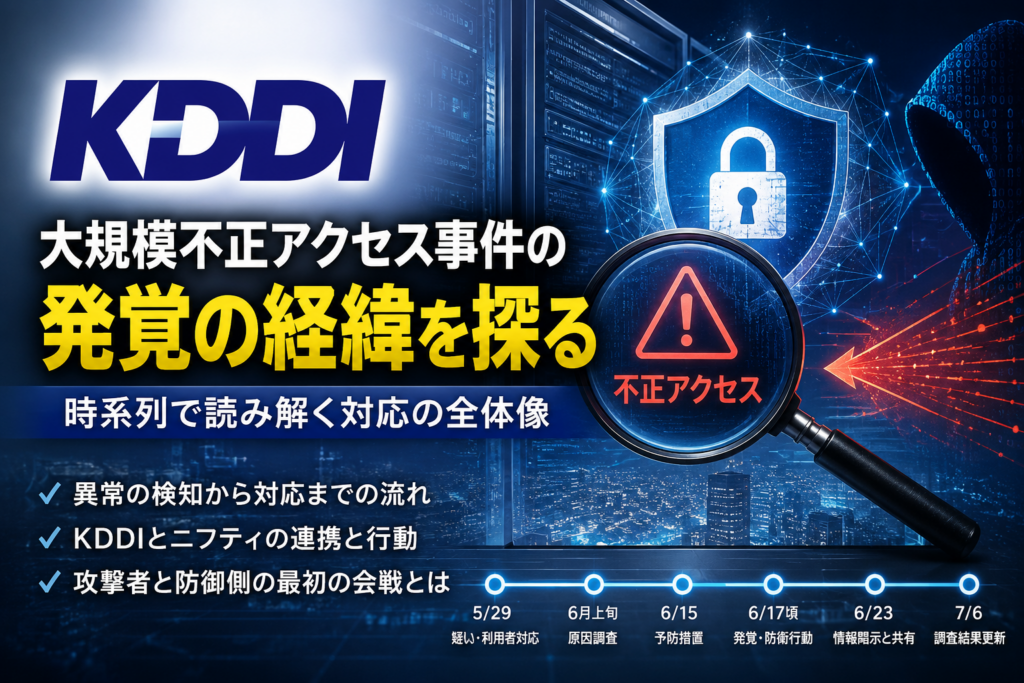 KDDI不正アクセス事案　「発覚の経緯」から見えてくるもの