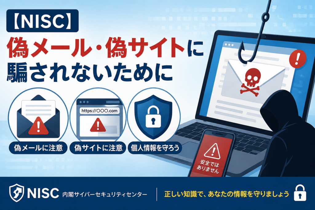 【NISC】偽メール・偽サイトに騙されないために
