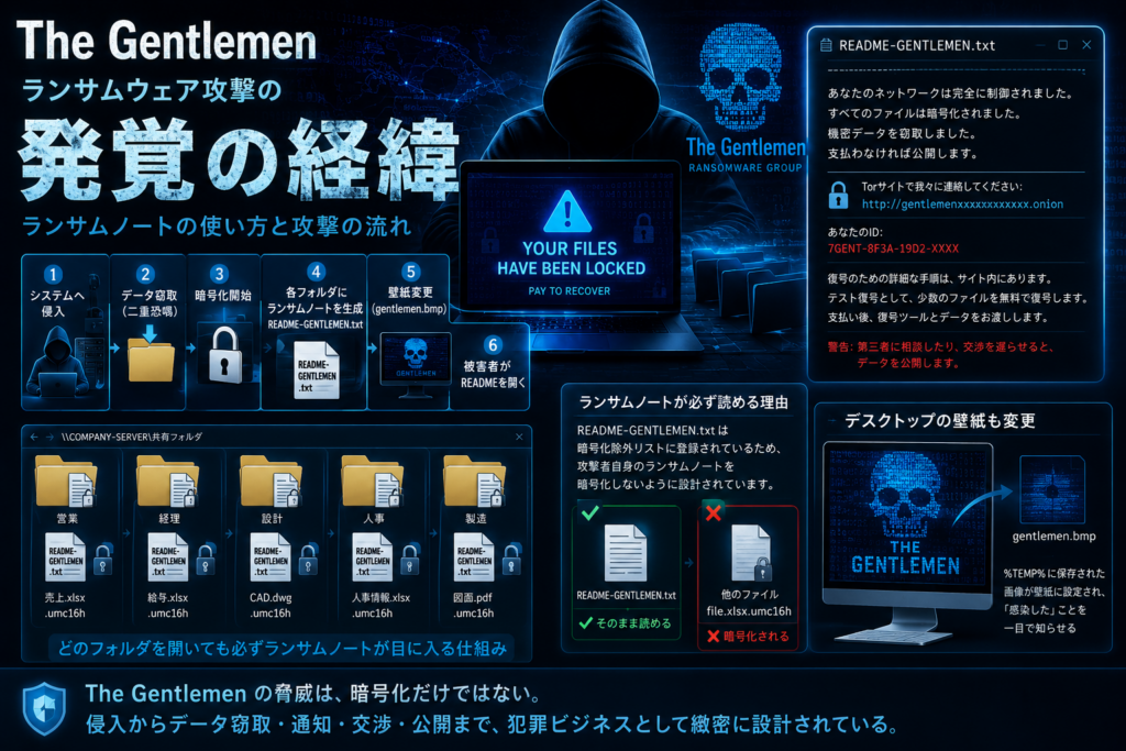 Thegentlmenランサムウエアのユニークな特徴