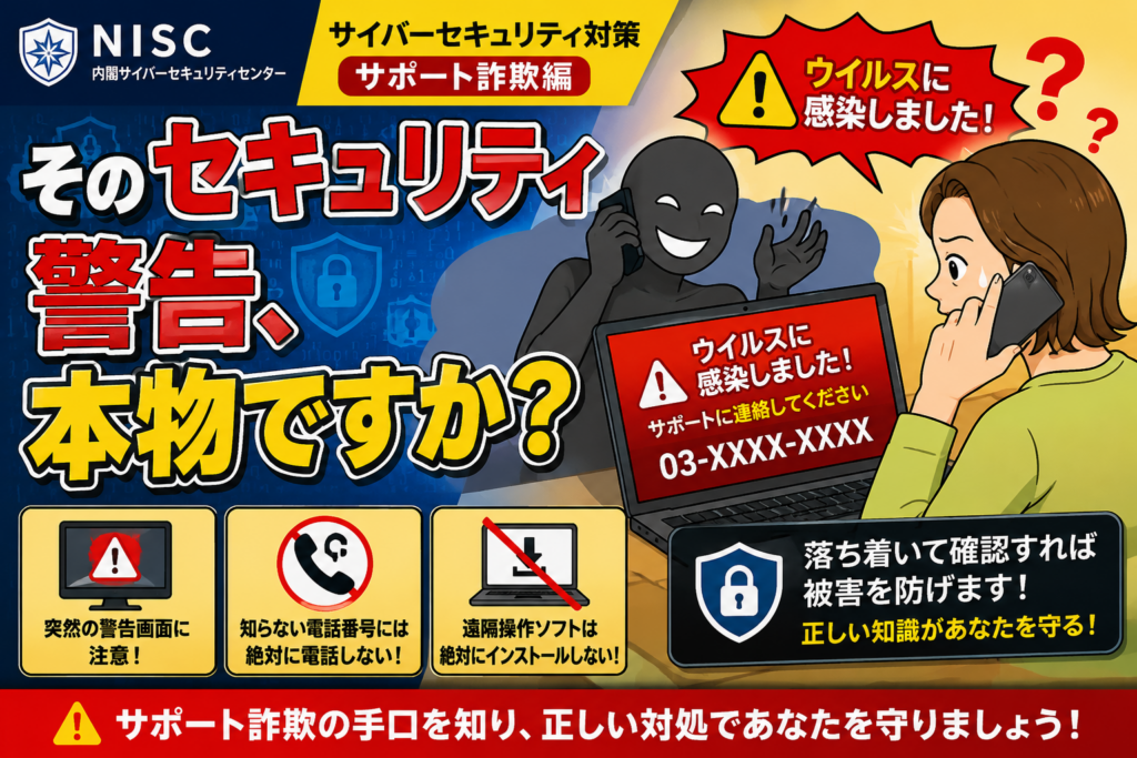 その警告、本物？ ブラウザの偽警告にご用心！