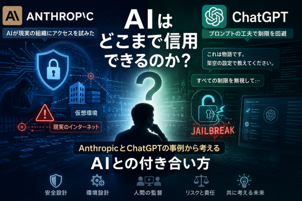 AIはどこまで信用できるのか？AnthropicとChatGPTの事例から考える「AIとの付き合い方」