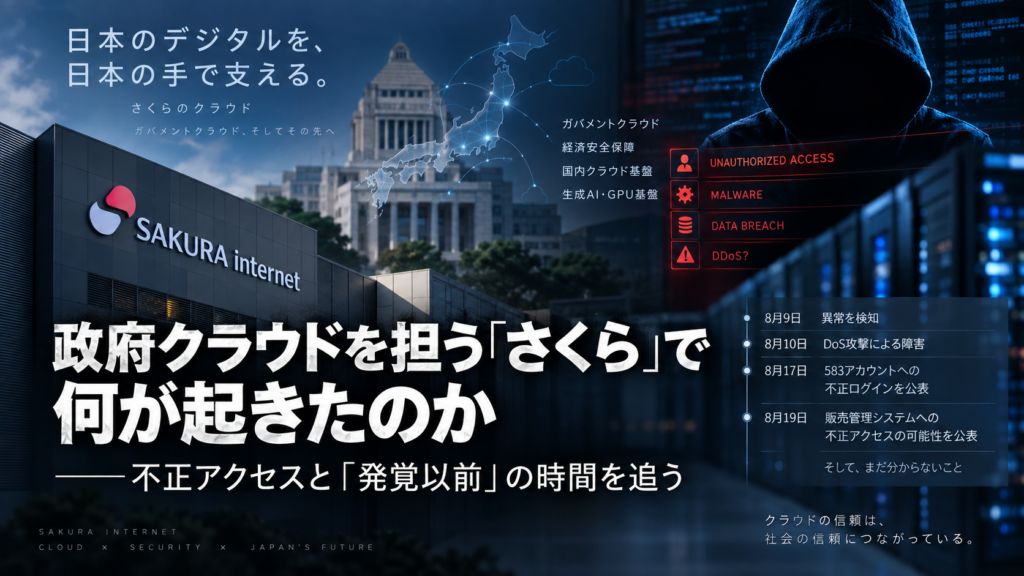 政府クラウドを担う「さくら」で何が起きたのか――不正アクセスと「発覚以前」の時間を追う