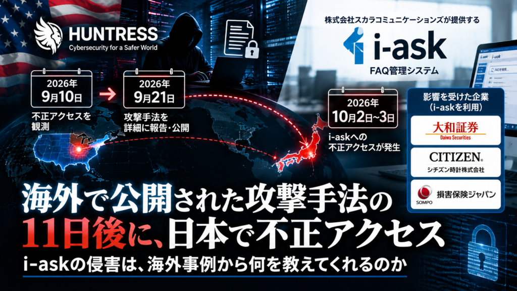 大和証券、シチズン時計、損保ジャパンに波及した不正アクセス――FAQシステム「i-ask」で何が起きたのか